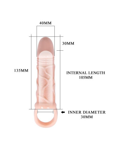 Nakładka na penisa przedłużająca realistyczna 3cm