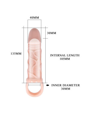 Nakładka na penisa przedłużająca realistyczna 3cm