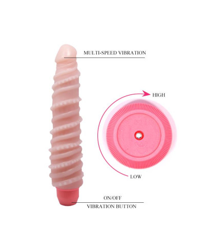 Wibrator zginany z kręgosłupem spiralny sex 19cm