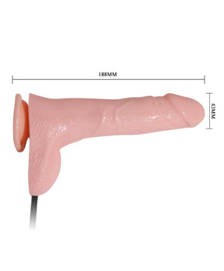 Realistyczne wibrujące pompowane dildo na pilota