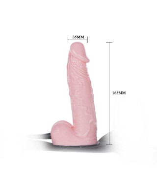 Nadmuchiwany powięszany strap-on penis dildo 16cm