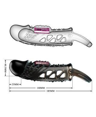 Nakładka powiększająca penisa z wibracjami pogrubi