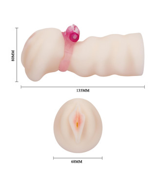 BAILE- Masturbator with vibrating ring flesh-coloured