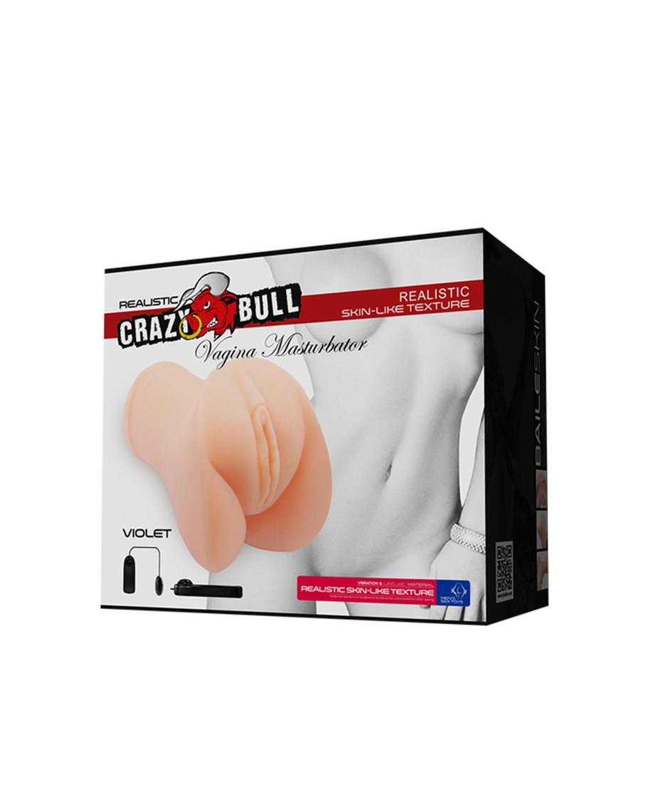 CRAZY BULL- VIOLET REALISTIC VAGINA Vibration