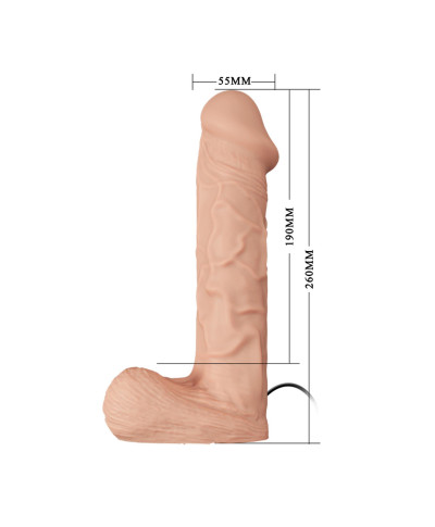 Dildo realistyczny penis wibracje strap-on 26cm