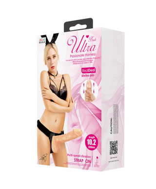 Dildo realistyczny penis wibracje strap-on 26cm