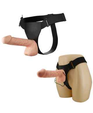 Dildo realistyczny penis wibracje strap-on 26cm