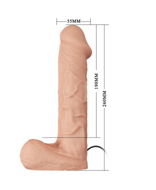 Dildo realistyczny penis wibracje strap-on 26cm