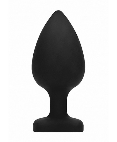 Diamond Heart Butt Plug - Extra Large - Black