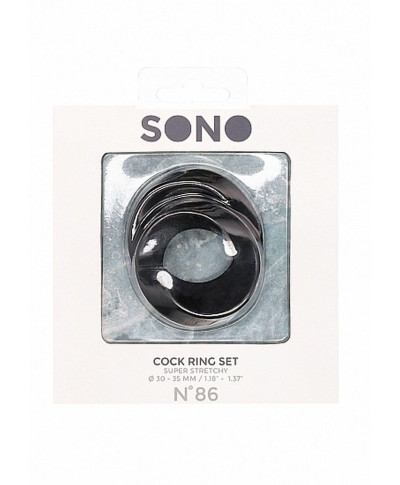 NO 86 - Cock Ring Set - Black