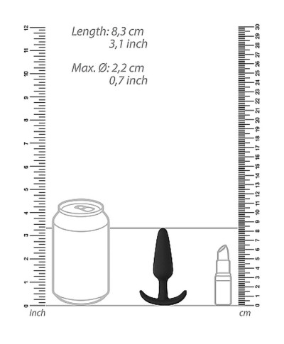 Czarny silikonowy korek analny z uchwytem 85 cm