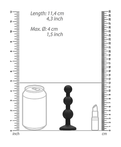 Korek analny zatyczka silikonowa czarna plug 12 cm