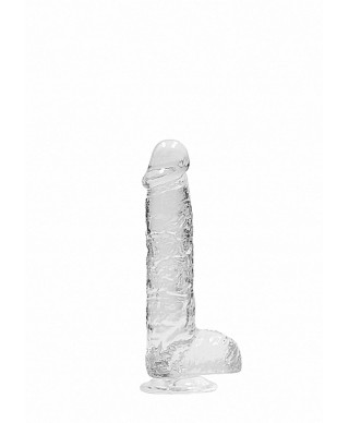 Mały przezroczysty penis dildo z przyssawką 17 cm