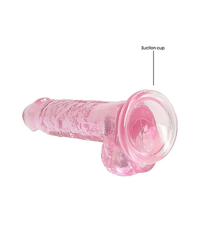 Dildo różowe z mocną przyssawką różowy orgazm 19cm