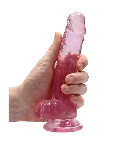 Dildo różowe z mocną przyssawką różowy orgazm 19cm