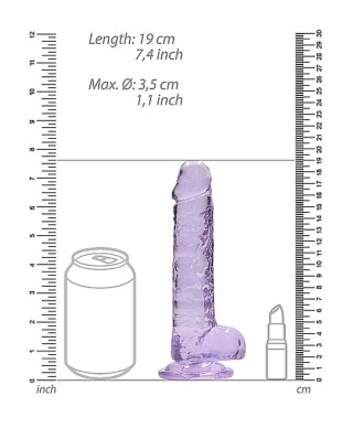 Dildo z przyssawką penis realistyczny żylasty 19cm