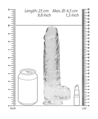 Duży wodoodporny penis dildo mocna przyssawka 25cm