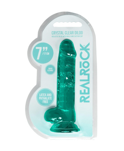 Silikonowe zielone dildo z mocną przyssawką 19 cm