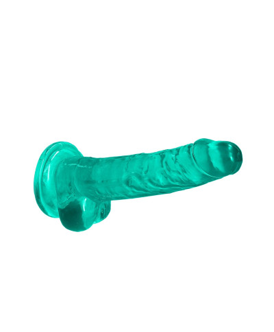 Silikonowe zielone dildo z mocną przyssawką 19 cm