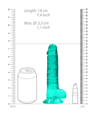 Silikonowe zielone dildo z mocną przyssawką 19 cm