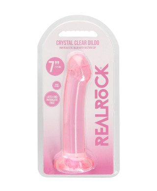 Dildo różowe gładkie z mocną przyssawką 18 cm