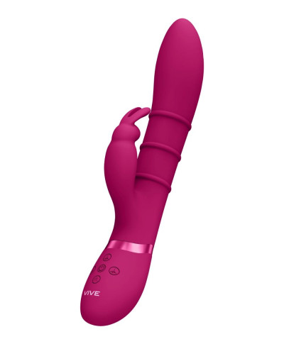 Stimulating Rings Vibrating G-Spot Rabbit - Pink