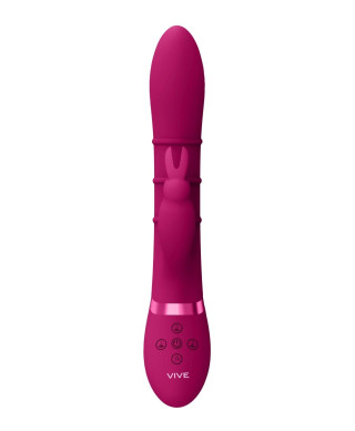Stimulating Rings Vibrating G-Spot Rabbit - Pink