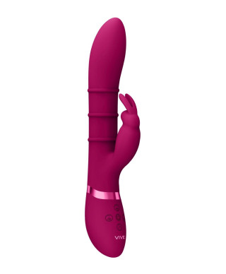 Stimulating Rings Vibrating G-Spot Rabbit - Pink
