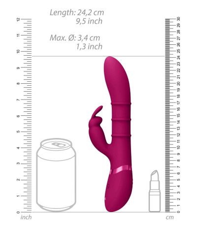 Stimulating Rings Vibrating G-Spot Rabbit - Pink