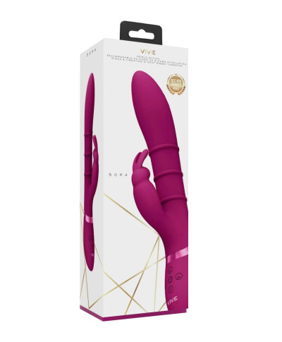 Stimulating Rings Vibrating G-Spot Rabbit - Pink