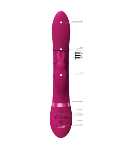 Stimulating Rings Vibrating G-Spot Rabbit - Pink