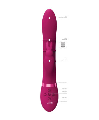 Stimulating Rings Vibrating G-Spot Rabbit - Pink