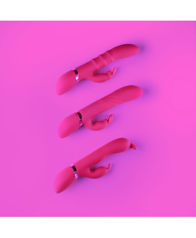 Stimulating Rings Vibrating G-Spot Rabbit - Pink