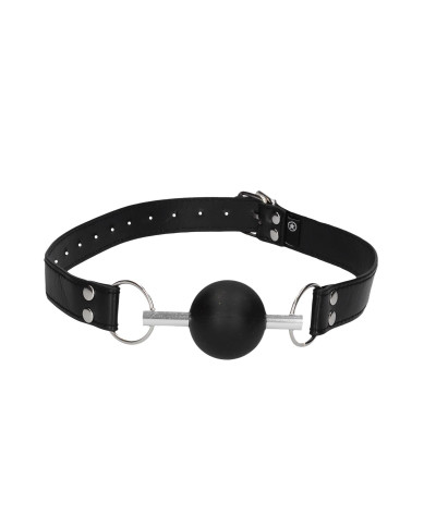 Solid Ball Gag - With Bonded Leather Straps