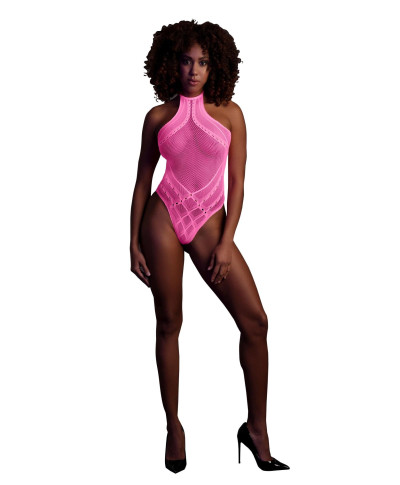 Body with Halter Neck - Neon Pink - XSXL