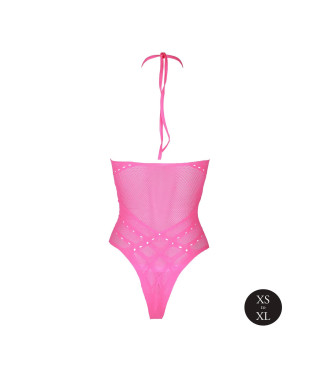 Body with Halter Neck - Neon Pink - XSXL