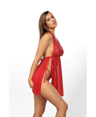 Bielizna- Belinda Halka czerewona stringi 2XL 3XL