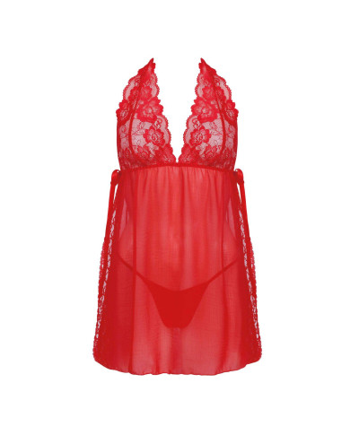 Bielizna- Belinda Halka czerewona stringi 2XL 3XL