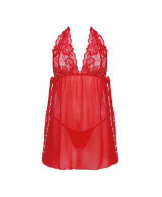 Bielizna- Belinda Halka czerewona stringi 2XL 3XL