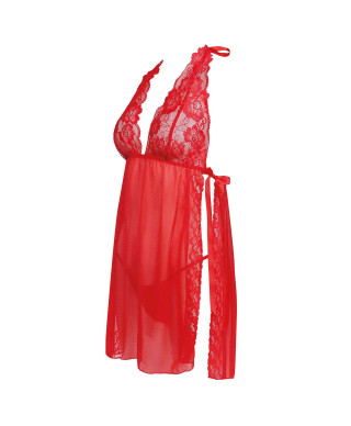 Bielizna- Belinda Halka czerewona stringi 2XL 3XL