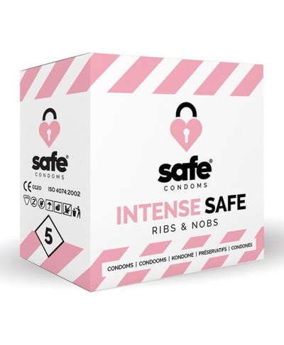 SAFE - Condoms Intense Safe Ribs Nobs 5 pcs