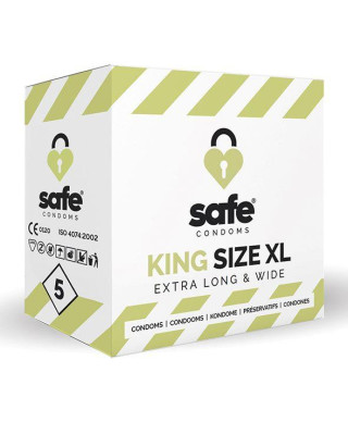 SAFE - Condoms King Size XL Extra Long Wide 5 pcs