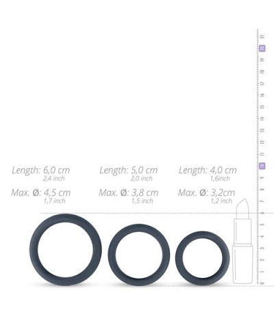 Zestaw 3 pierścienie silikonowe na penisa jądra