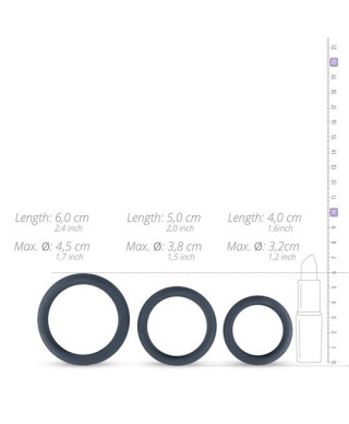 Zestaw 3 pierścienie silikonowe na penisa jądra