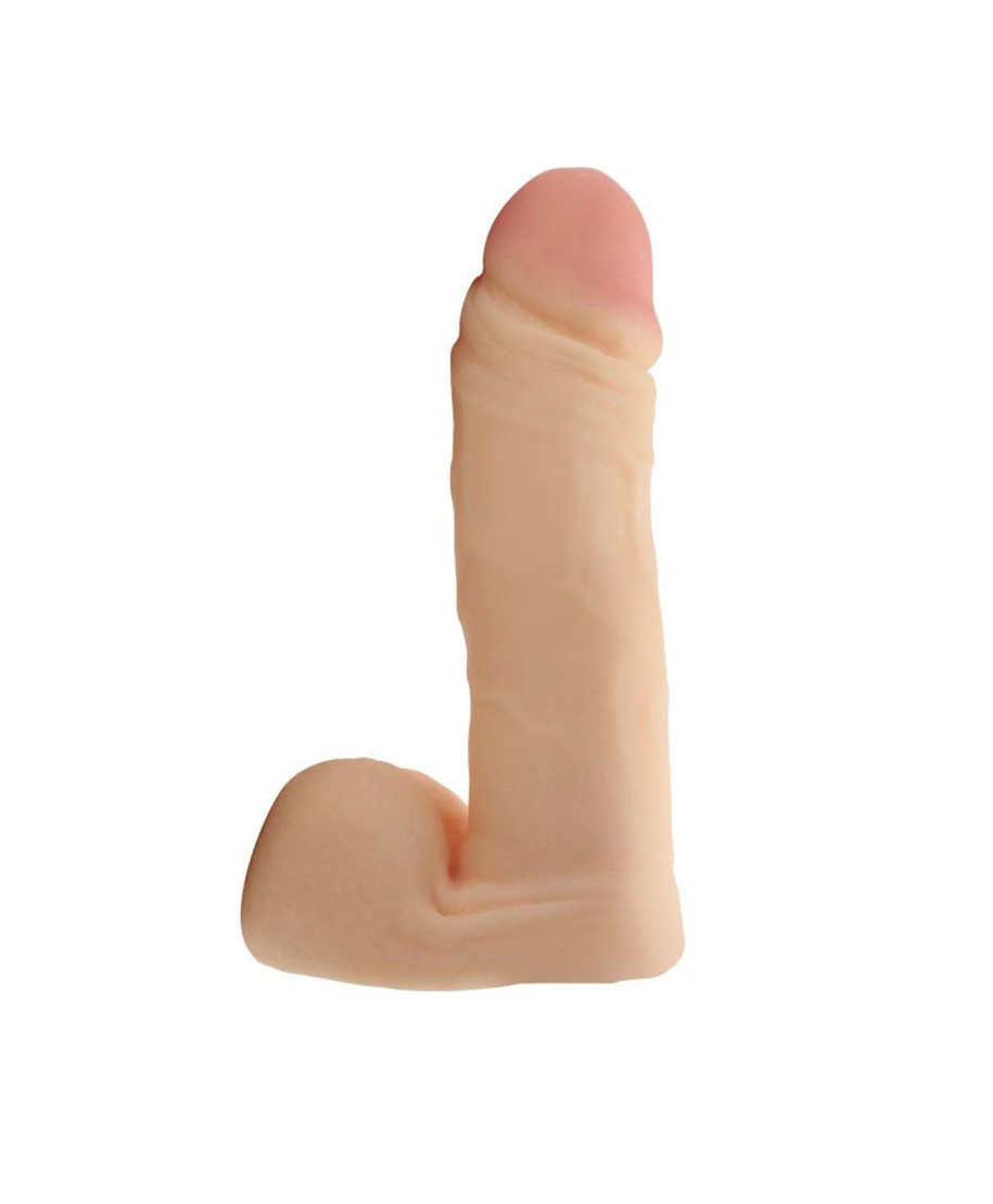 Silikonowe dildo z jądrami realistyczny penis 12cm