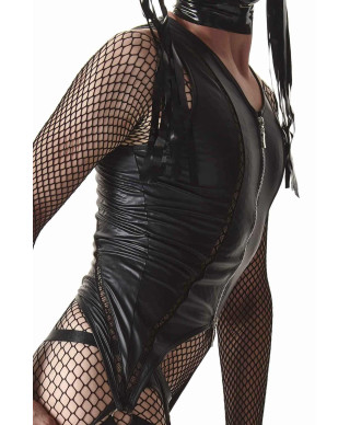Seksowny kostium męski body jockstrap wetlook L