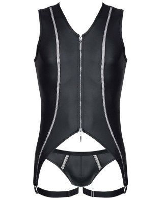 Seksowny kostium męski body jockstrap wetlook L