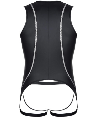 Seksowny kostium męski body jockstrap wetlook L