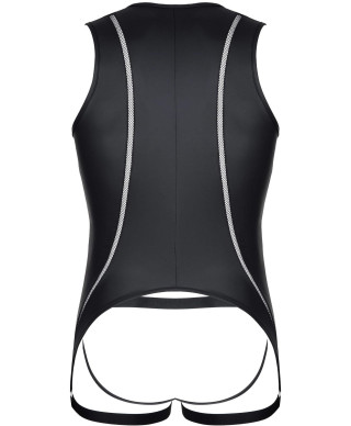 Seksowny kostium męski body jockstrap wetlook L