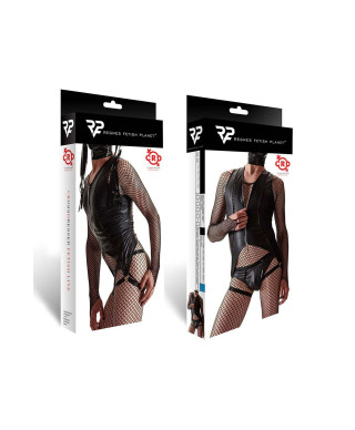 Seksowny kostium męski body jockstrap wetlook L